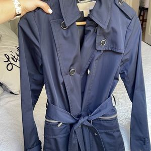 Navy blue Michael Kors trench coat